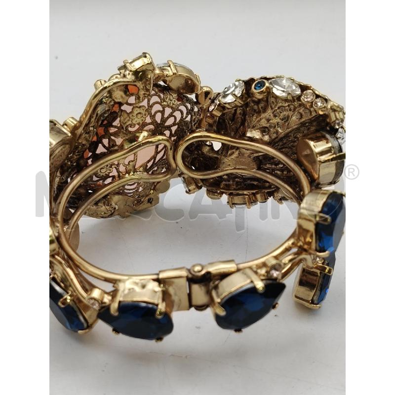 BRACCIALE RIG CLAUDIO CANZIAN FOGLIA OTTONE E CRISTALLI | Mercatino dell'Usato Roma talenti 4