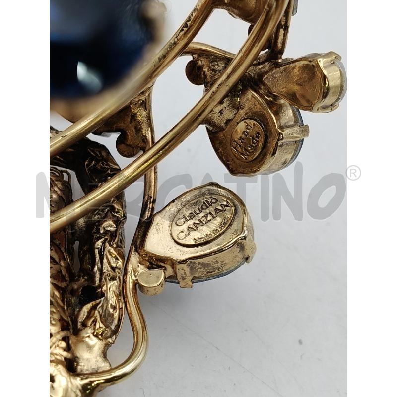 BRACCIALE RIG CLAUDIO CANZIAN FOGLIA OTTONE E CRISTALLI | Mercatino dell'Usato Roma talenti 5