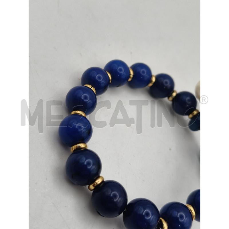 BRACCIALE SFERE BLU CONTRARIE CRIST/PERLA | Mercatino dell'Usato Roma talenti 3