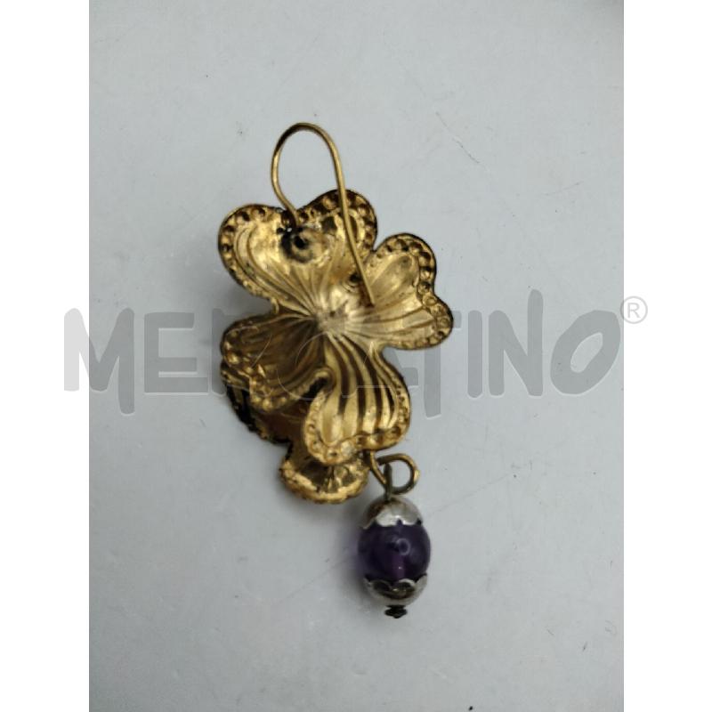 BRACCIALE + ORECHINI VINT GIAL FOGLIE PIETRE VIO/BIA | Mercatino dell'Usato Roma talenti 3