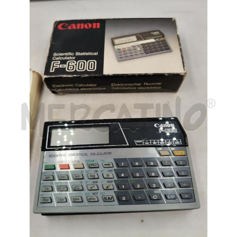 CALCOLATRICE CANON F-600 | Mercatino dell'Usato Roma talenti 2