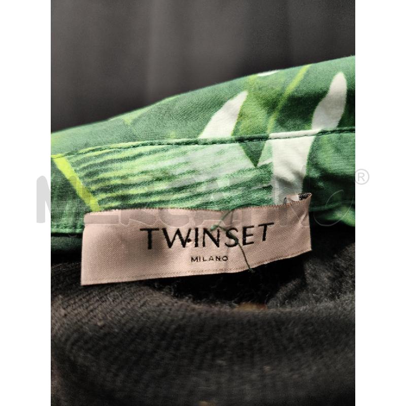 CAMICIA D TWINSET BIA FOGLIE VERDE POIS   | Mercatino dell'Usato Roma talenti 4