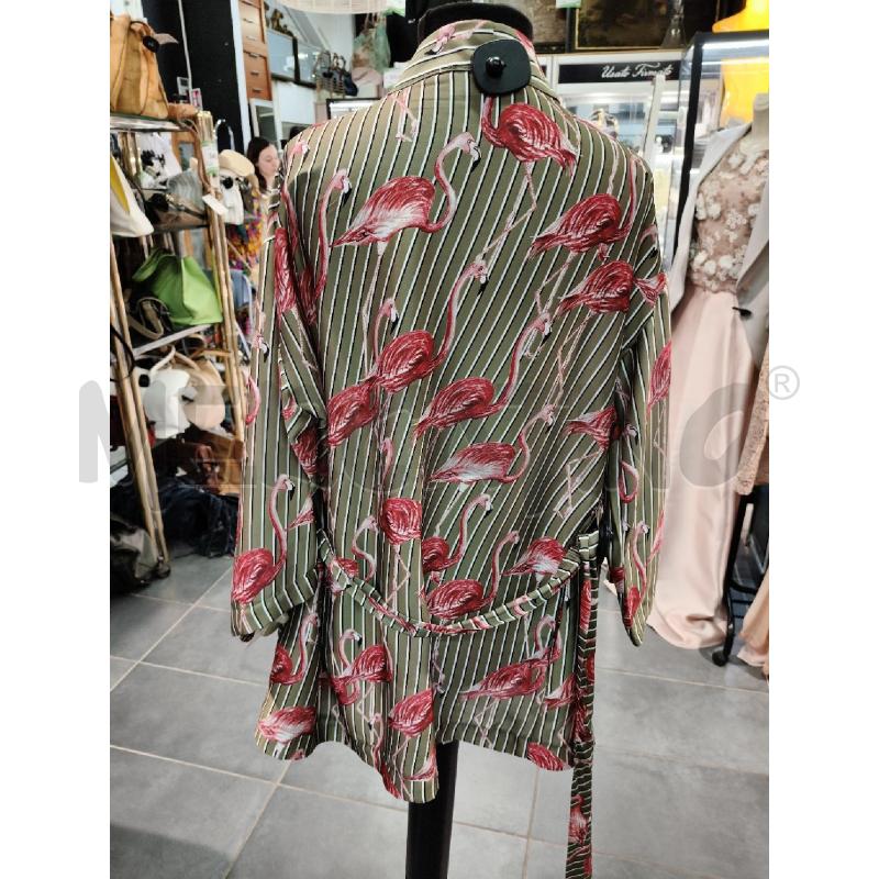 CAMICIA D VICOLO VERDE RIGHE FENICOTTERI  | Mercatino dell'Usato Roma talenti 3