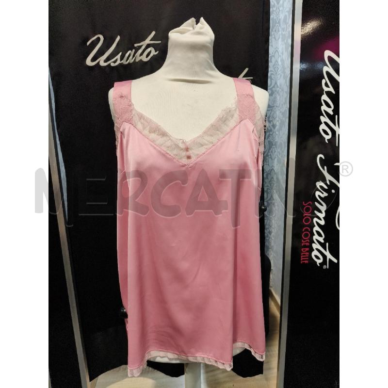 CANOTTA D SATIN NENETTE ROSA SC/PIZZO  | Mercatino dell'Usato Roma talenti 1