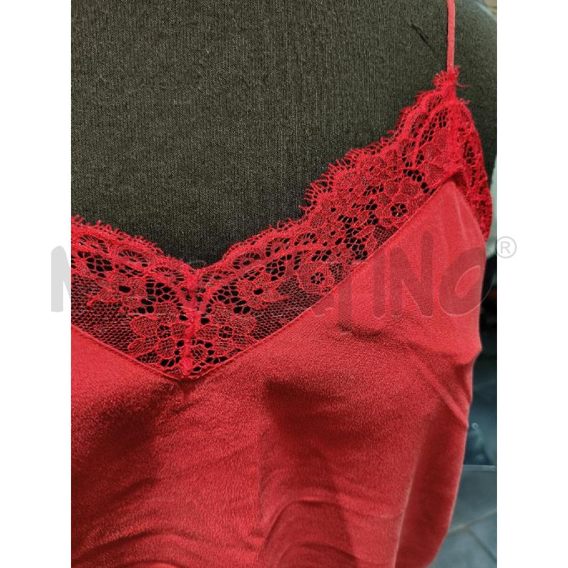 CANOTTA D SETA RALPH LAUREN ROSSO SC/PIZZO  | Mercatino dell'Usato Roma talenti 2