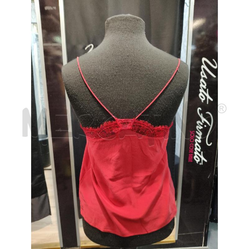 CANOTTA D SETA RALPH LAUREN ROSSO SC/PIZZO  | Mercatino dell'Usato Roma talenti 3