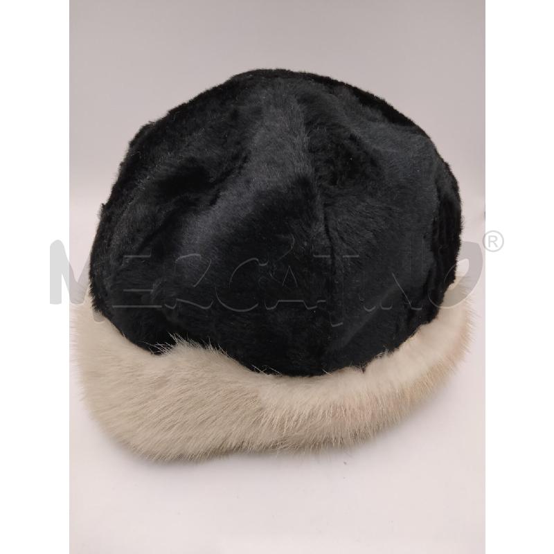 CAPPELLO D CLOCHE PELO NERO B/PELLICCIA BIA  | Mercatino dell'Usato Roma talenti 1