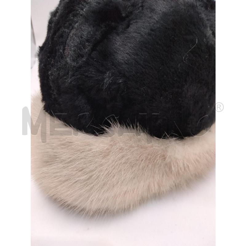 CAPPELLO D CLOCHE PELO NERO B/PELLICCIA BIA  | Mercatino dell'Usato Roma talenti 2