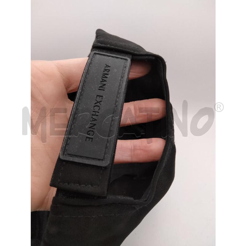 CAPPELLO UOMO VISIERA ARMANI EXCHANGE NERO LOGO GOMMATO RILIEVO  | Mercatino dell'Usato Roma talenti 3