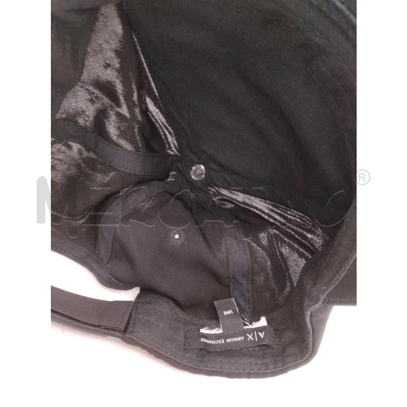 CAPPELLO UOMO VISIERA ARMANI EXCHANGE NERO LOGO GOMMATO RILIEVO  | Mercatino dell'Usato Roma talenti 4
