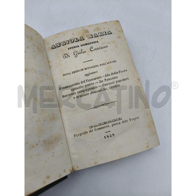 CARCANO ANGIOLA MARIA 1859 | Mercatino dell'Usato Roma talenti 2