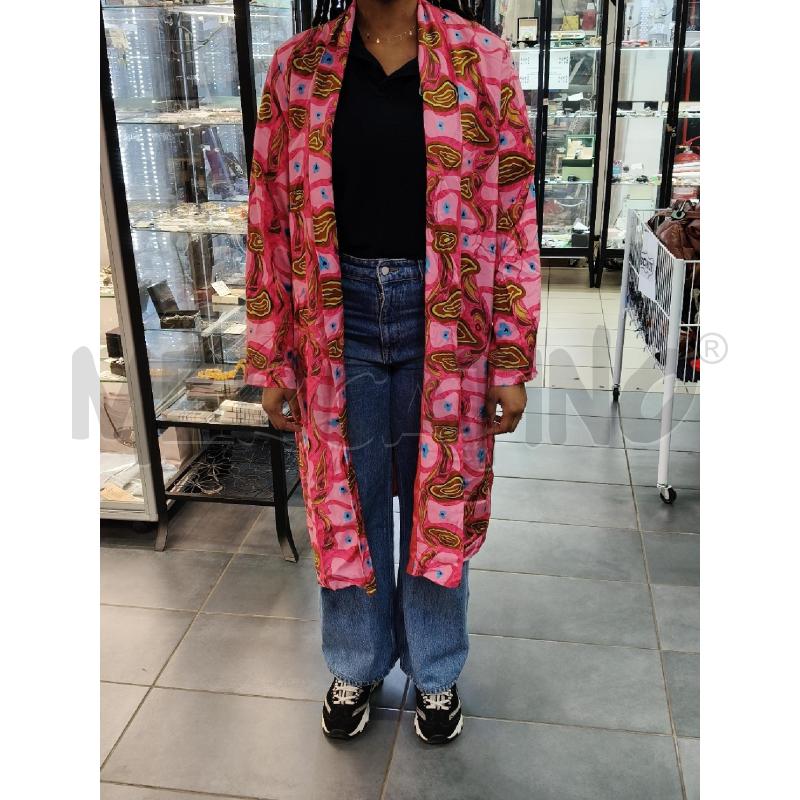 CARDIGAN KIMONO WU SIDE ROSA FUC FOGLIE MARR | Mercatino dell'Usato Roma talenti 1