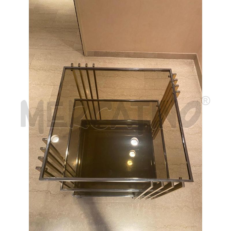CARRELLO CROMO OTTONE 3RIP VETRO DESIGN SPACE AGE  | Mercatino dell'Usato Roma talenti 3