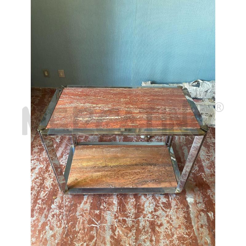 CARRELLO CROMO PIANO MARMO  | Mercatino dell'Usato Roma talenti 1