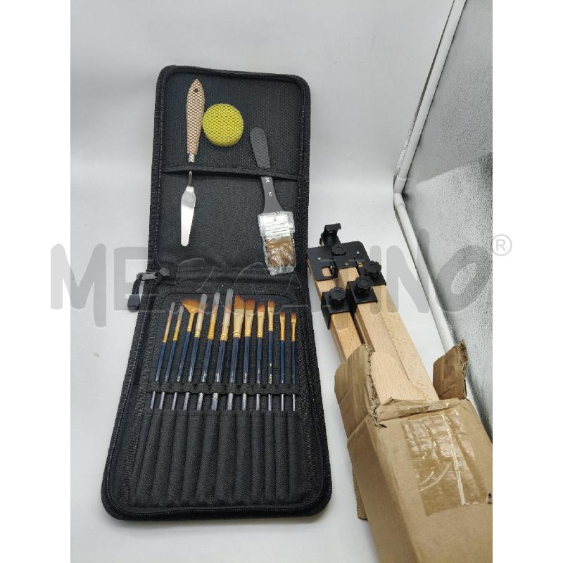 CAVALLETTO PER DIPINGERE XTRADE FACTORY CON PENNELLI  | Mercatino dell'Usato Roma talenti 1