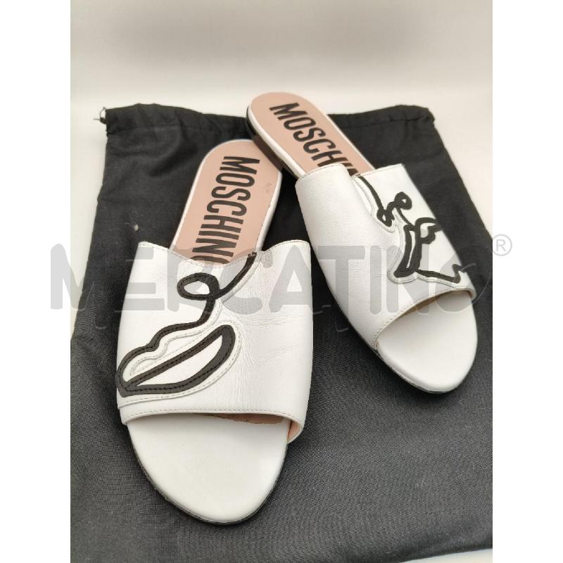 CIABATTE D MOSCHINO FASCIA BIA   | Mercatino dell'Usato Roma talenti 1