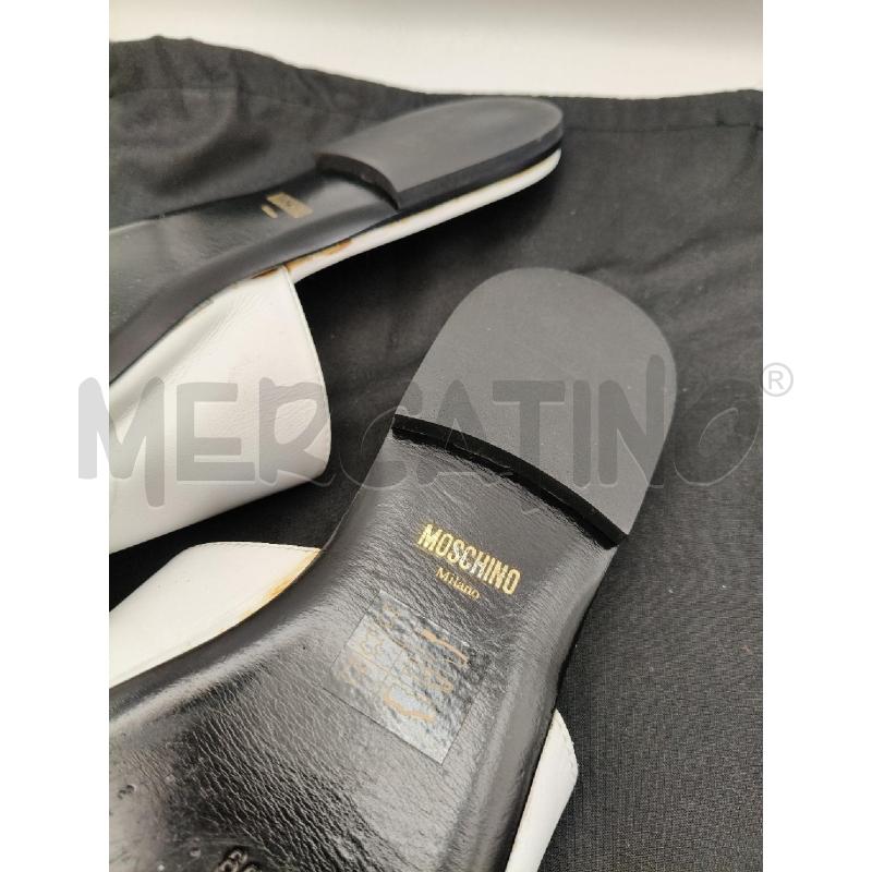 CIABATTE D MOSCHINO FASCIA BIA   | Mercatino dell'Usato Roma talenti 4