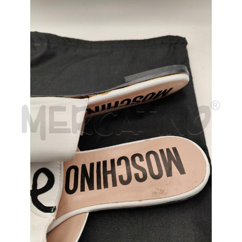 CIABATTE D MOSCHINO FASCIA BIA   | Mercatino dell'Usato Roma talenti 5