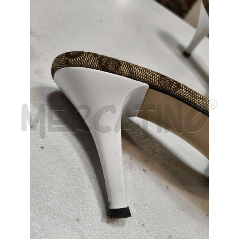 CIABATTINE TACCO GUCCI MONOGRAM BEI PROFILI E TACCO BIANCO | Mercatino dell'Usato Roma talenti 3