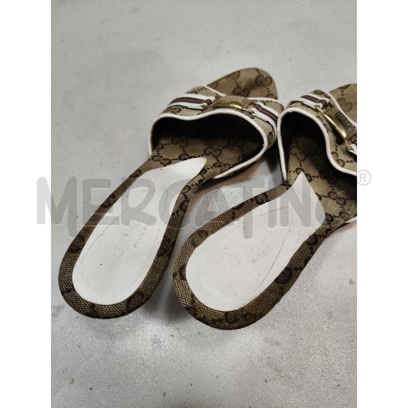 CIABATTINE TACCO GUCCI MONOGRAM BEI PROFILI E TACCO BIANCO | Mercatino dell'Usato Roma talenti 4