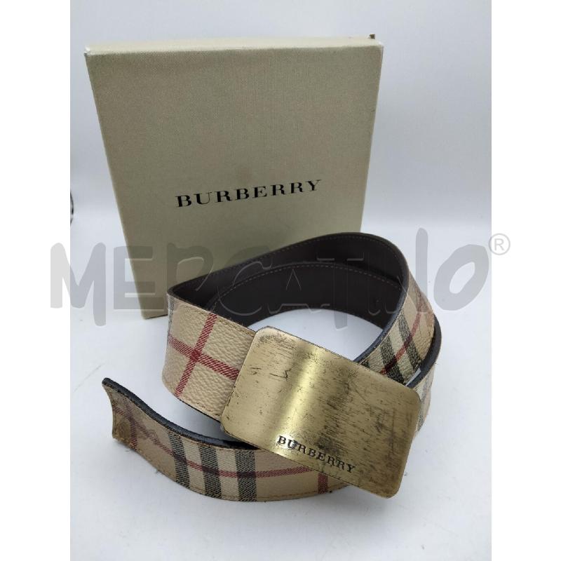 CINTURA D BURBERRY CHECK FIBBIA MET BRUNITO  | Mercatino dell'Usato Roma talenti 1