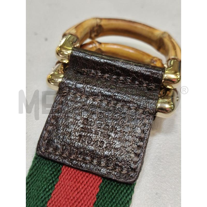 CINTURA D GUCCI STOFFA VER/RSS FIBBIA BAMBOO  | Mercatino dell'Usato Roma talenti 3