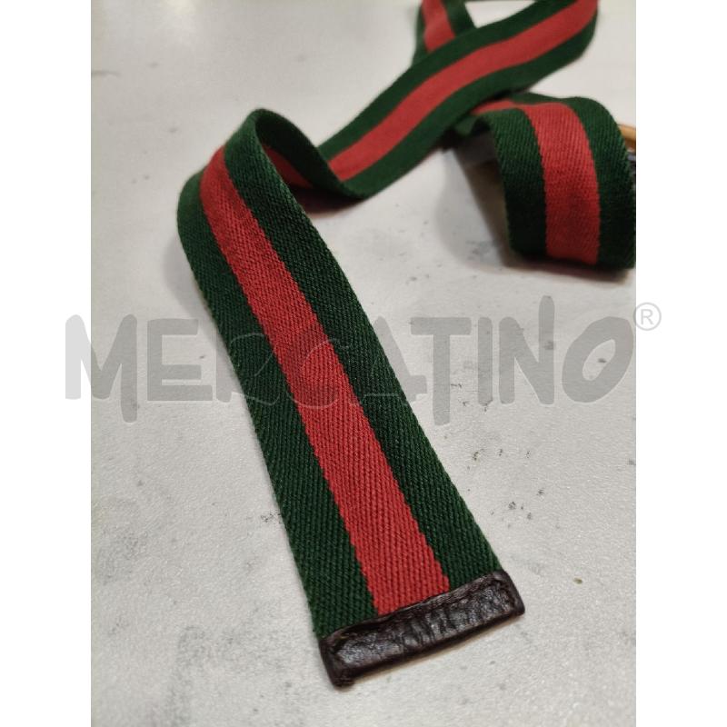 CINTURA D GUCCI STOFFA VER/RSS FIBBIA BAMBOO  | Mercatino dell'Usato Roma talenti 4