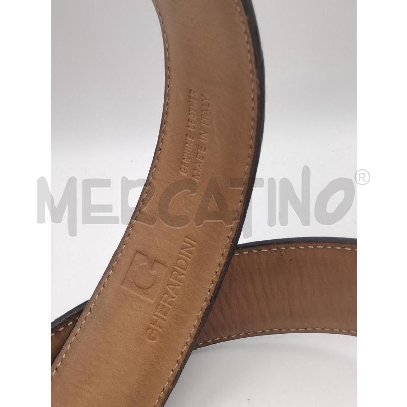 CINTURA GHERARDINI PELLE MARRONE INTERNO LOGO TORTORA FIBBIA BRUNITO  | Mercatino dell'Usato Roma talenti 2