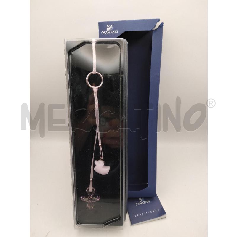 CIONDOLO NEONATO SWAROVSKI CIUCCIO ROSA PAPERELLA SOGNI D'ORO | Mercatino dell'Usato Roma talenti 1