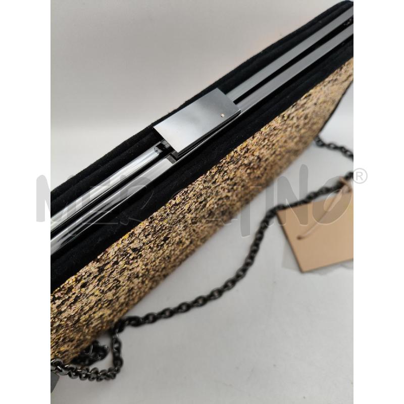 CLUTCH BAG MENBUR NE/ORO GLITTER  | Mercatino dell'Usato Roma talenti 2