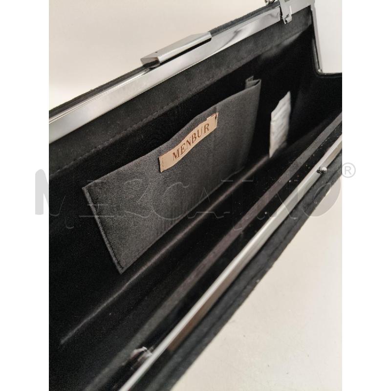 CLUTCH BAG MENBUR NE/ORO GLITTER  | Mercatino dell'Usato Roma talenti 3