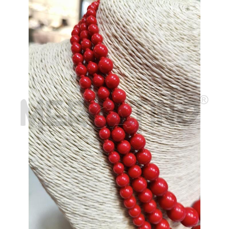 COLLANA 3F SFERE ROSSO SCRESC | Mercatino dell'Usato Roma talenti 3