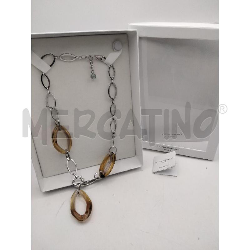 COLLANA ANTIUCA MURRINA ACCIAIO CATENA CERCHI MARR  | Mercatino dell'Usato Roma talenti 1