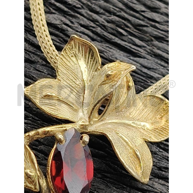 COLLANA ARTIGIANALE FUSION DOR CION FOGLIE SATINATE PIETRE CEL GRAN  | Mercatino dell'Usato Roma talenti 4