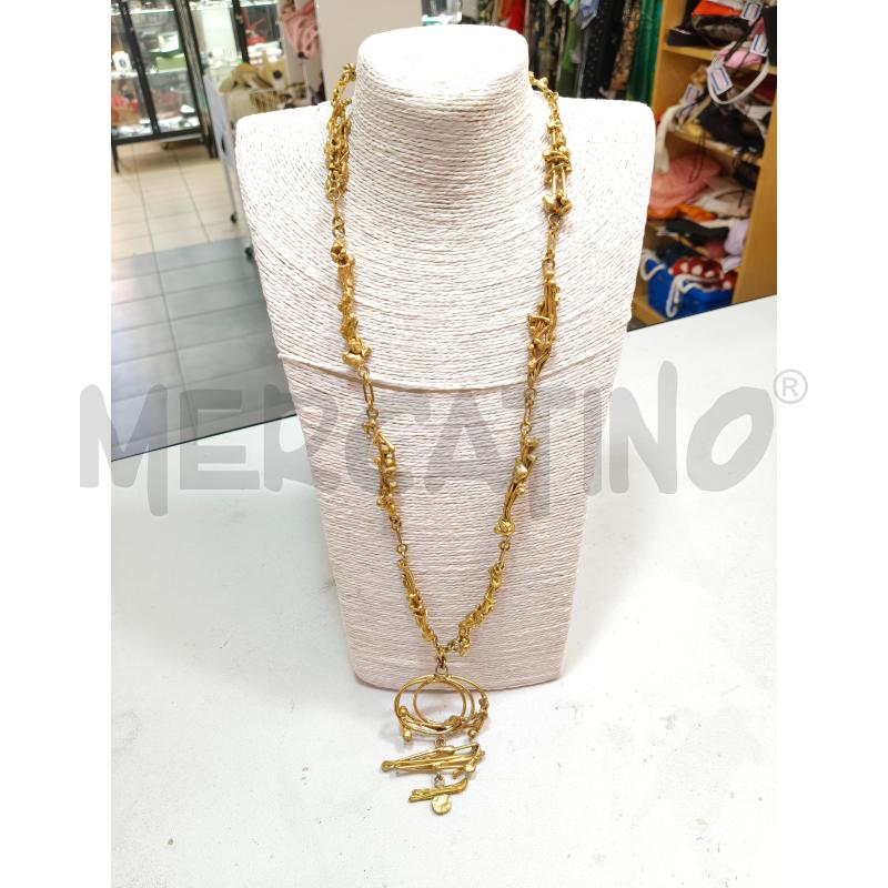 COLLANA ART DESIGN OTTONE SATINATO RAMI PEND TONDO | Mercatino dell'Usato Roma talenti 1
