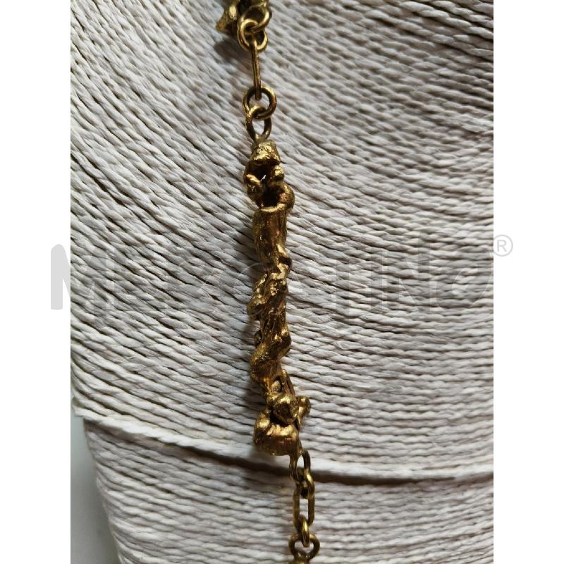 COLLANA ART DESIGN OTTONE SATINATO RAMI PEND TONDO | Mercatino dell'Usato Roma talenti 3