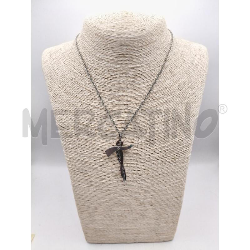 COLLANA BREIL CROCE SATINATA/STRASS | Mercatino dell'Usato Roma talenti 1