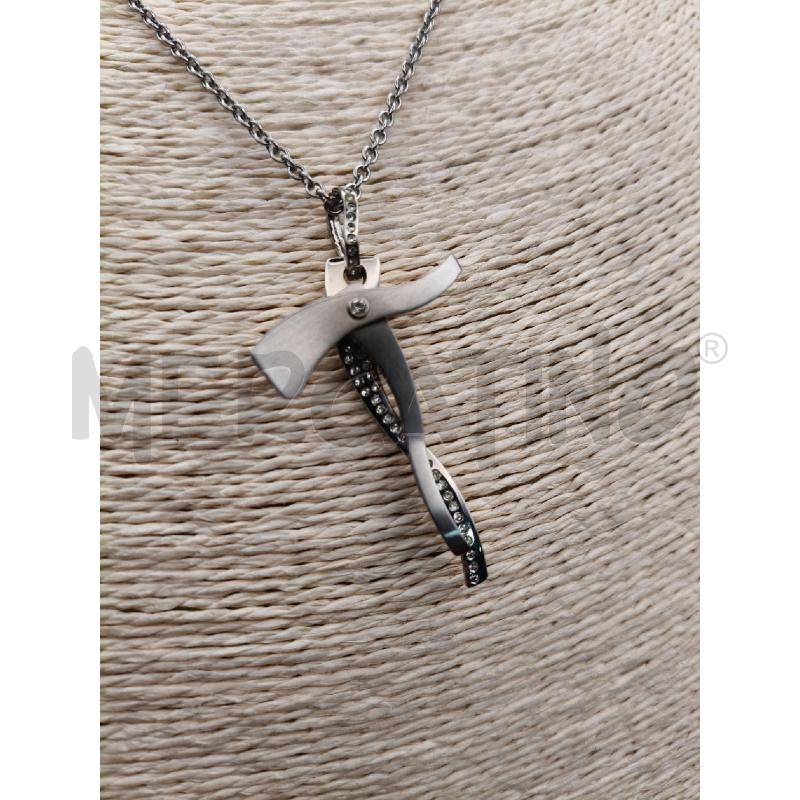 COLLANA BREIL CROCE SATINATA/STRASS | Mercatino dell'Usato Roma talenti 2