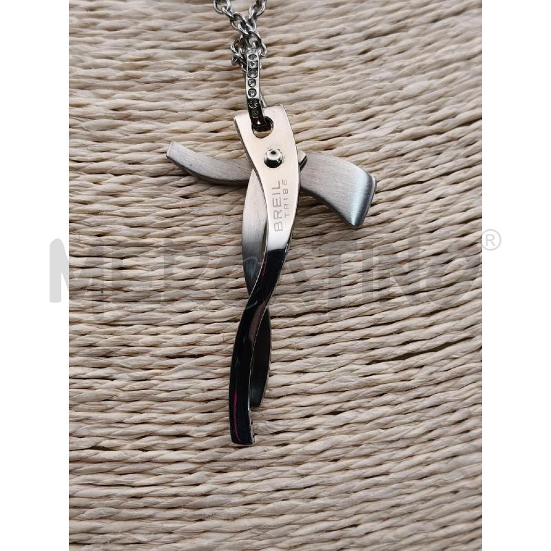 COLLANA BREIL CROCE SATINATA/STRASS | Mercatino dell'Usato Roma talenti 3