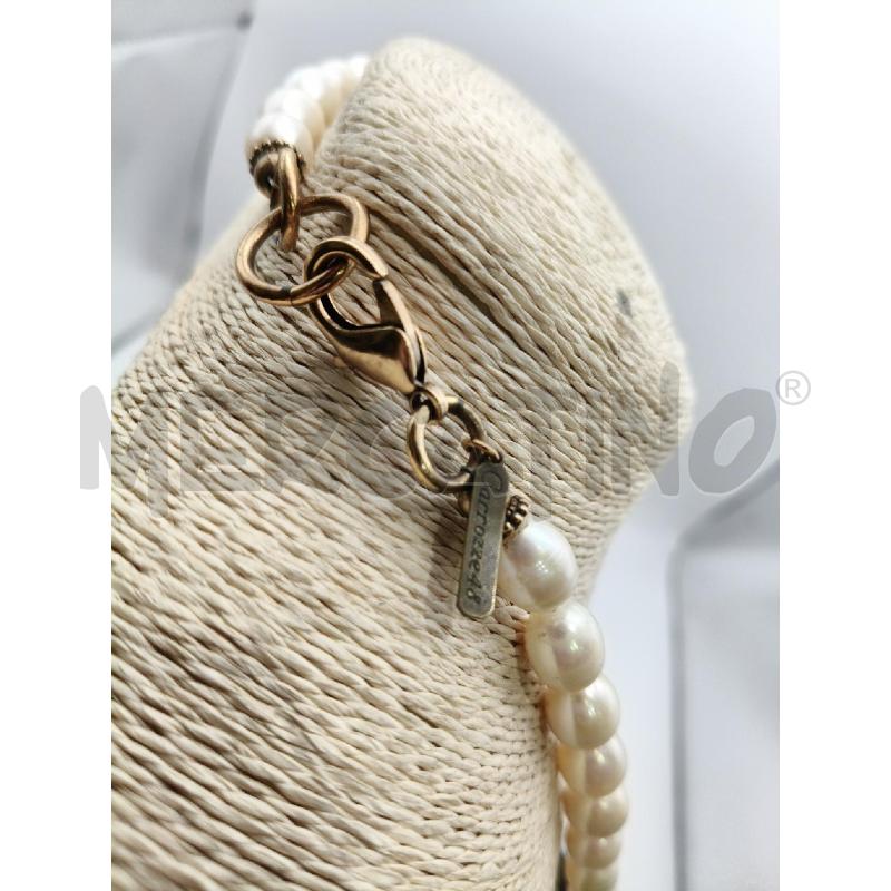 COLLANA CARROZZE48 PERLE SCARM CENTR OSSO PEND CROCE  | Mercatino dell'Usato Roma talenti 4