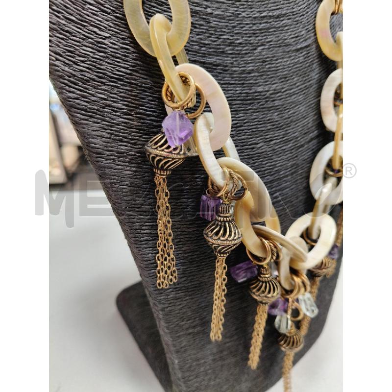 COLLANA CARROZZE 48 BRUNTIO OVALI OSSO PENDENTI LANTERNE | Mercatino dell'Usato Roma talenti 2