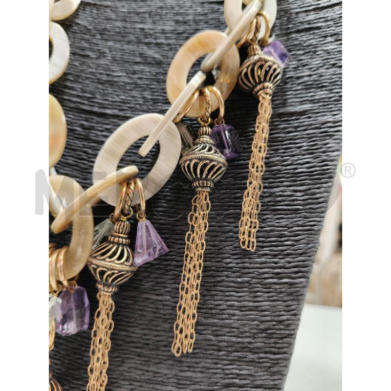 COLLANA CARROZZE 48 BRUNTIO OVALI OSSO PENDENTI LANTERNE | Mercatino dell'Usato Roma talenti 4