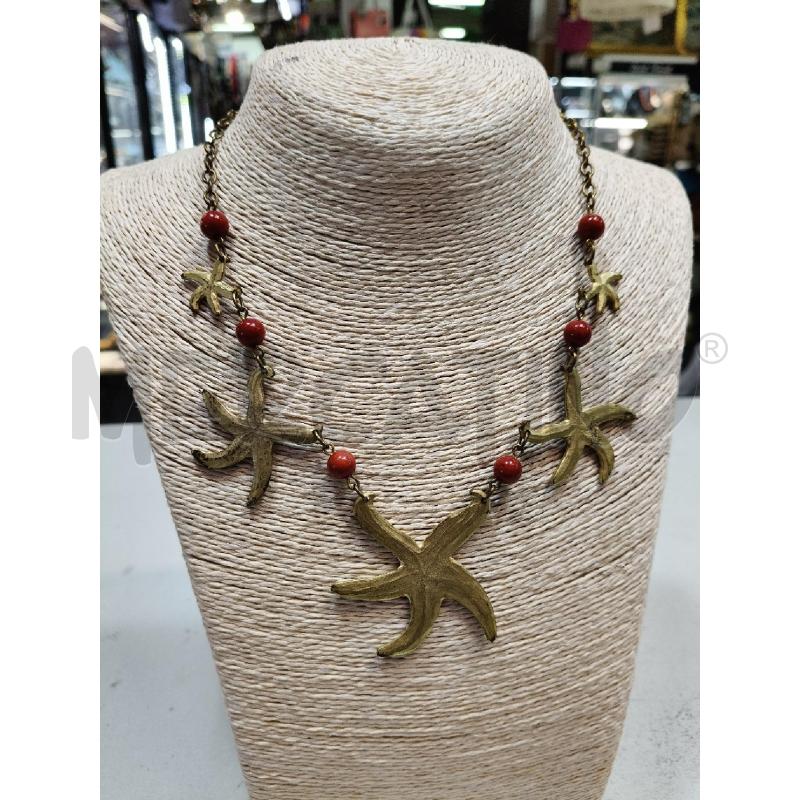 COLLANA CAT BRUNITO STELLE MARINE PIETRE ROSSE | Mercatino dell'Usato Roma talenti 1