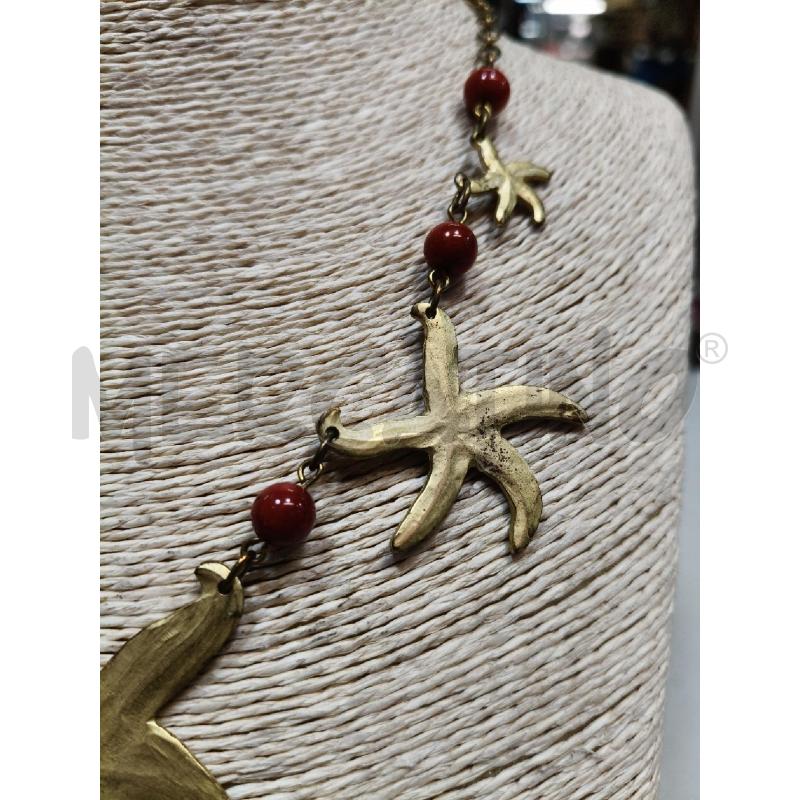 COLLANA CAT BRUNITO STELLE MARINE PIETRE ROSSE | Mercatino dell'Usato Roma talenti 2