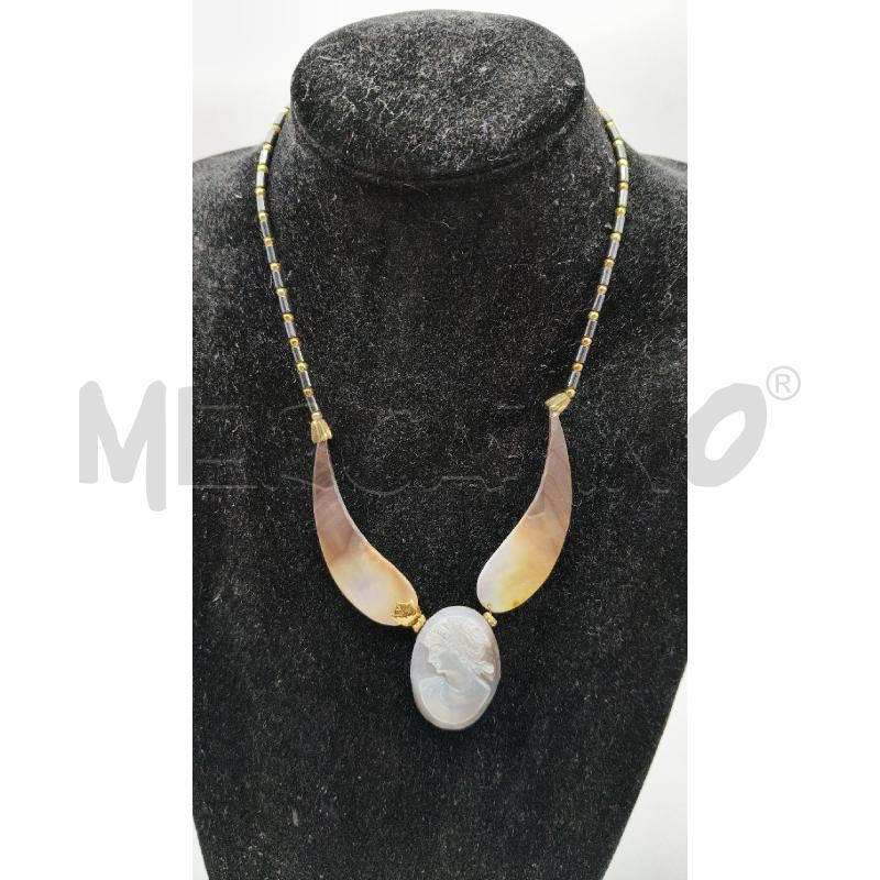 COLLANA COLLANA TUB EMAT CENTR MADREP CAMMEO | Mercatino dell'Usato Roma talenti 1