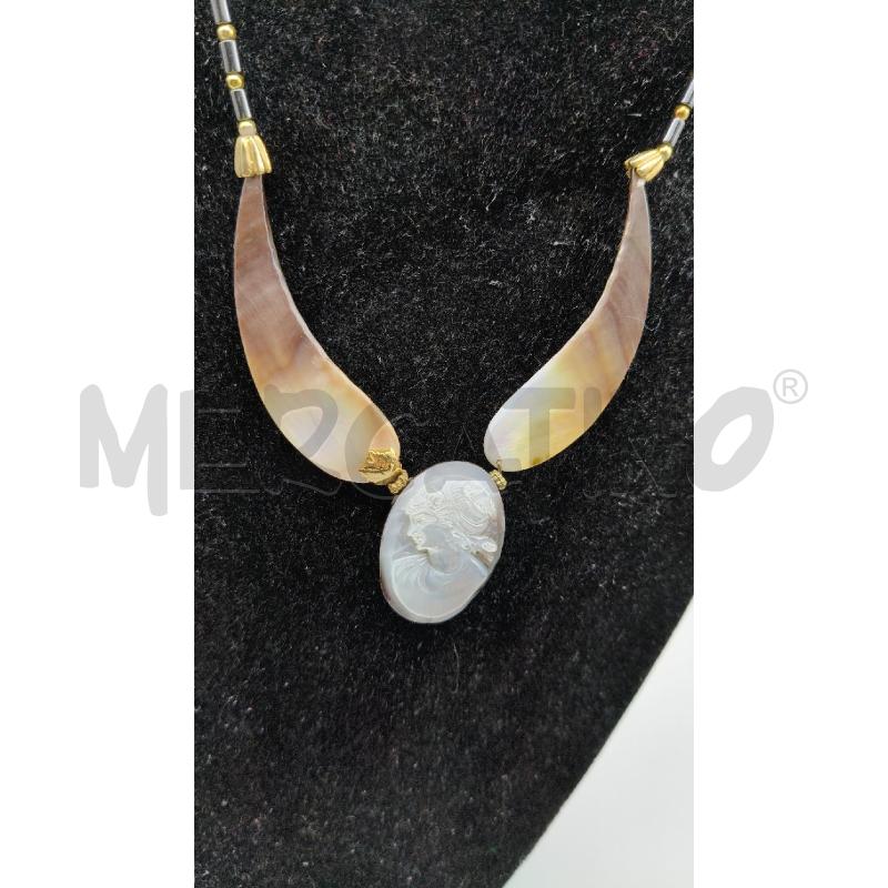 COLLANA COLLANA TUB EMAT CENTR MADREP CAMMEO | Mercatino dell'Usato Roma talenti 2