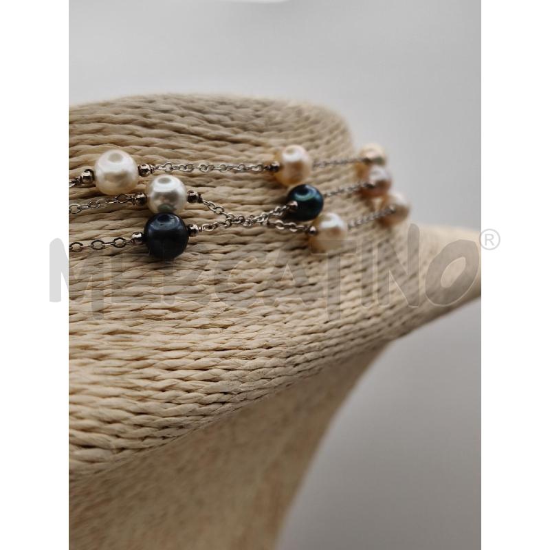 COLLANA EXTRA LU FUSION CATENELLA PERLE BIA GRI  | Mercatino dell'Usato Roma talenti 4