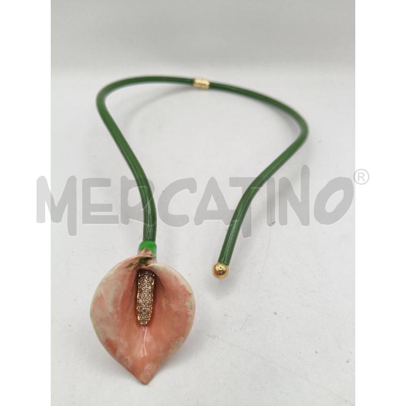 COLLANA FEDERICA ROSSI CALLA VERDE ROSA PLACC  | Mercatino dell'Usato Roma talenti 1