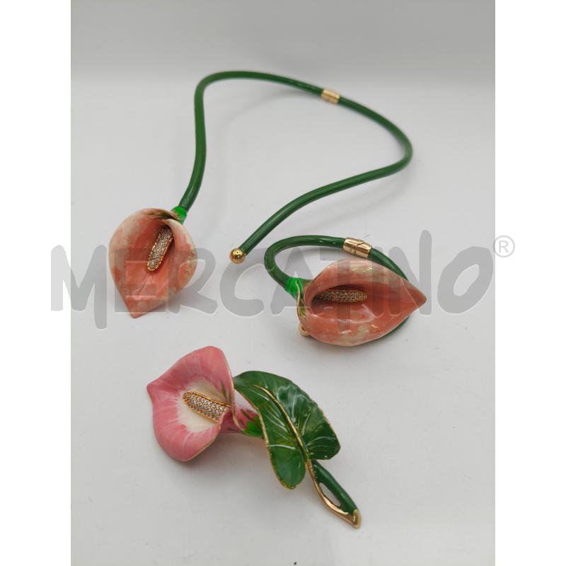 COLLANA FEDERICA ROSSI CALLA VERDE ROSA PLACC  | Mercatino dell'Usato Roma talenti 5