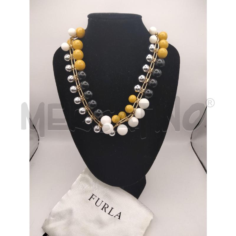 COLLANA FURLA CAT DOR SFERE BIA OCRA NE ARG | Mercatino dell'Usato Roma talenti 1